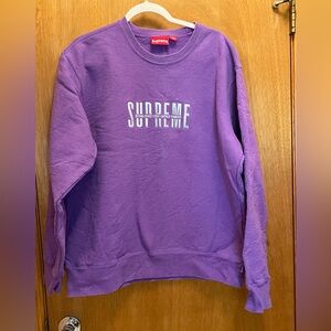 Supreme world famous purple crewneck size XL